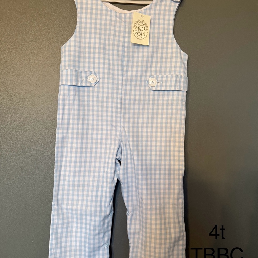 The Beaufort Bonnet Company Blue and White Gingham Jumpsuit